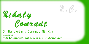 mihaly conradt business card